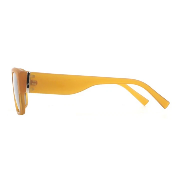 Vintage Plastic Wide Temple Square Wayfarer Unisex Sunglasses 490669